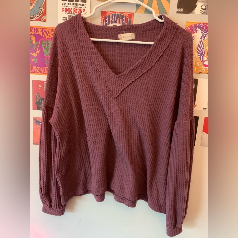 Altar’d State, long sleeve purple shirt, Size M